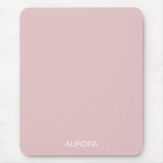 Eleganter Personalisierter Dusty Blush Name - Mousepad (Vorne)