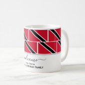 Eleganter Personalisierter Empfang TRINIDAD FLAG Kaffeetasse (VorderseiteRechts)