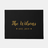 Eleganter Personalisierter Familienname in Kalligr Fußmatte (Vorderseite)