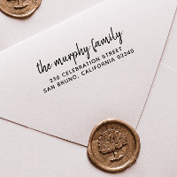 Eleganter Personalisierter Familienname und Rückse