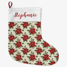 Eleganter personalisierter floraler Weihnachtsster