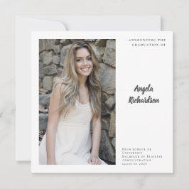 Eleganter Personalisierter Foto Abschluss Ankündigung