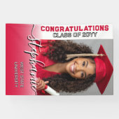 Eleganter Personalisierter Foto Abschluss Banner (Horizontal)