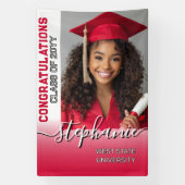 Eleganter Personalisierter Foto Abschluss Banner (Vertikal)