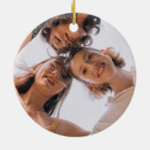 Eleganter personalisierter Freundschaftstag Keramik Ornament (Hinten)