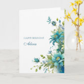 Eleganter Personalisierter Geburtstag Karte (Gelbe Blume)