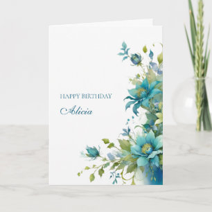 Eleganter Personalisierter Geburtstag Karte