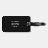 Eleganter personalisierter gepäckanhänger (Rückseite horizontal)