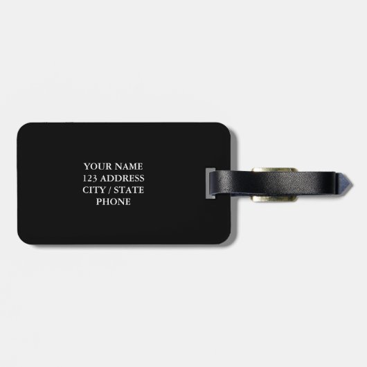 Eleganter personalisierter gepäckanhänger (Rückseite horizontal)