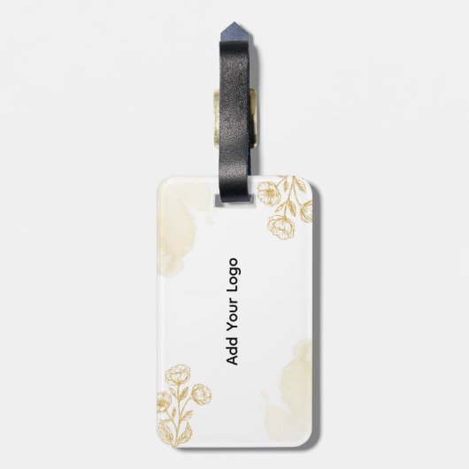 Eleganter Personalisierter Gepäckträger | Cus Gepäckanhänger (Rückseite vertikal)