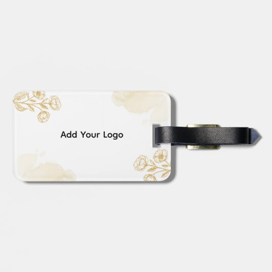 Eleganter Personalisierter Gepäckträger | Cus Gepäckanhänger (Rückseite horizontal)