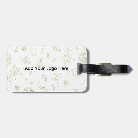 Eleganter Personalisierter Gepäckträger | Gepäckanhänger (Rückseite horizontal)