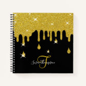 Eleganter Personalisierter Glitzer-Effekt Glitzern Notizblock (Vorderseite)