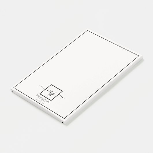 Eleganter personalisierter Hinweis Post-it Klebezettel (angewinkelt)