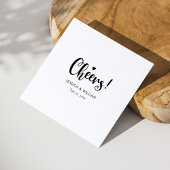 Eleganter Personalisierter Hochzeitscocktail Napki Serviette