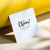 Eleganter Personalisierter Hochzeitscocktail Napki Serviette