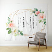 Eleganter Personalisierter Hochzeitsfotograf Wandteppich (Beispiel (Horizontal))