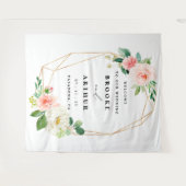 Eleganter Personalisierter Hochzeitsfotograf Wandteppich (Vorderseite (Horizontal))