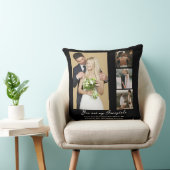 Eleganter Personalisierter Hochzeitstag FotoCollag Kissen (Stuhl )