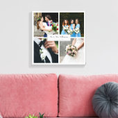 Eleganter Personalisierter Hochzeitstag FotoCollag Leinwanddruck (Insitu (Wohnzimmer))