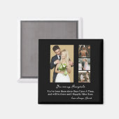 Eleganter Personalisierter Hochzeitstag FotoCollag Magnet (Vorderseite/Rückseite)