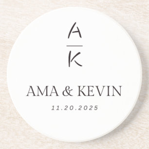 Eleganter Personalisierter Hochzeitstag Untersetze Getränkeuntersetzer