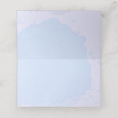 Eleganter Personalisierter Hochzeitstisch für blau Platzkarte (Innenseite Aufgefaltet)