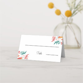 Eleganter Personalisierter Hochzeitstisch mit Blum Platzkarte