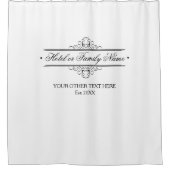 Eleganter Personalisierter Hotel- oder Familiennam Duschvorhang (Vorderseite)