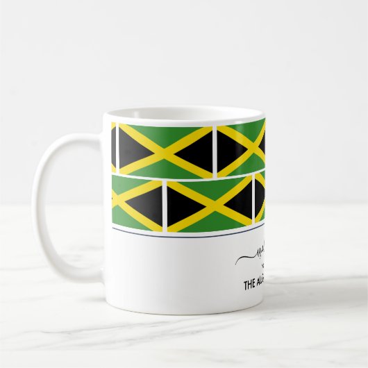 Eleganter Personalisierter JAMAICA FLAG Willkommen Kaffeetasse (Links)