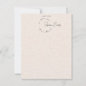 Eleganter Personalisierter Kranz ein Hinweis aus Mitteilungskarte (Vorderseite)