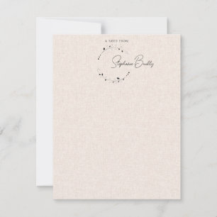 Eleganter Personalisierter Kranz ein Hinweis aus Mitteilungskarte