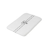 Eleganter Personalisierter Mit Monogramm Individue Badematte (Schrägansicht)