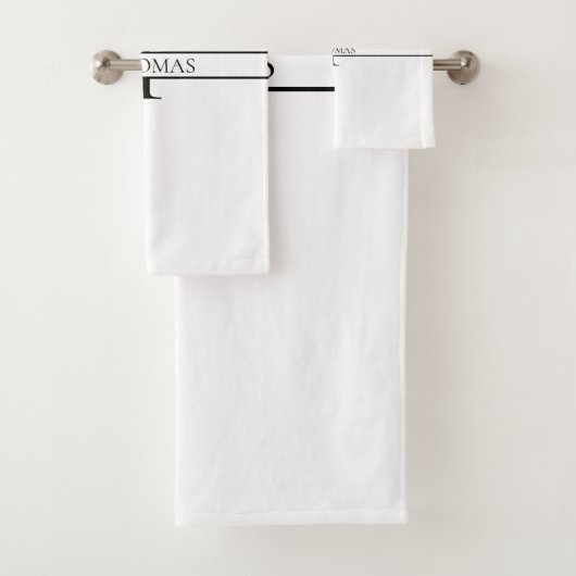 Eleganter Personalisierter Mit Monogramm Individue Badhandtuch Set (Insitu)