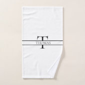 Eleganter Personalisierter Mit Monogramm Individue Badhandtuch Set (Handtuch)