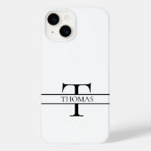 Eleganter Personalisierter Mit Monogramm Individue Case-Mate iPhone Hülle (Rückseite)