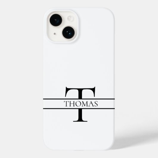 Eleganter Personalisierter Mit Monogramm Individue Case-Mate iPhone Hülle (Rückseite)