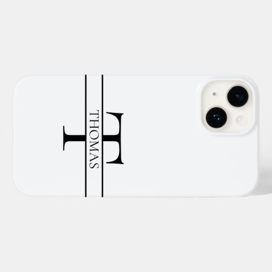 Eleganter Personalisierter Mit Monogramm Individue Case-Mate iPhone Hülle (Rückseite (Horizontal))