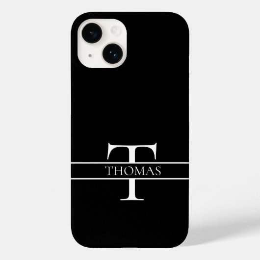 Eleganter Personalisierter Mit Monogramm Individue Case-Mate iPhone Hülle (Rückseite)