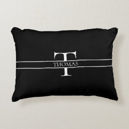 Eleganter Personalisierter Mit Monogramm Individue Dekokissen