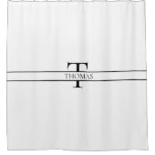 Eleganter Personalisierter Mit Monogramm Individue Duschvorhang (Vorderseite)