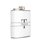 Eleganter Personalisierter Mit Monogramm Individue Flachmann (Rechts)