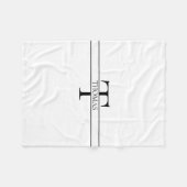 Eleganter Personalisierter Mit Monogramm Individue Fleecedecke (Vorderseite (Horizontal))