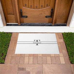 Eleganter Personalisierter Mit Monogramm Individue Fußmatte