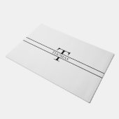 Eleganter Personalisierter Mit Monogramm Individue Fußmatte (Schrägansicht)
