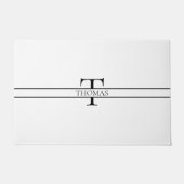 Eleganter Personalisierter Mit Monogramm Individue Fußmatte (Vorderseite)