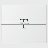 Eleganter Personalisierter Mit Monogramm Individue Geschenkpapier (Flach)