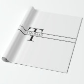Eleganter Personalisierter Mit Monogramm Individue Geschenkpapier (Ungerollt)