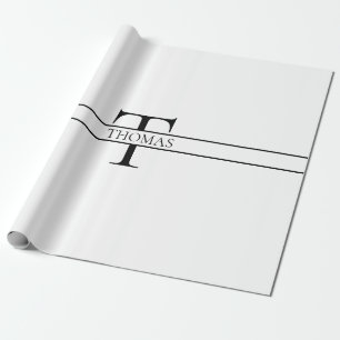 Eleganter Personalisierter Mit Monogramm Individue Geschenkpapier
