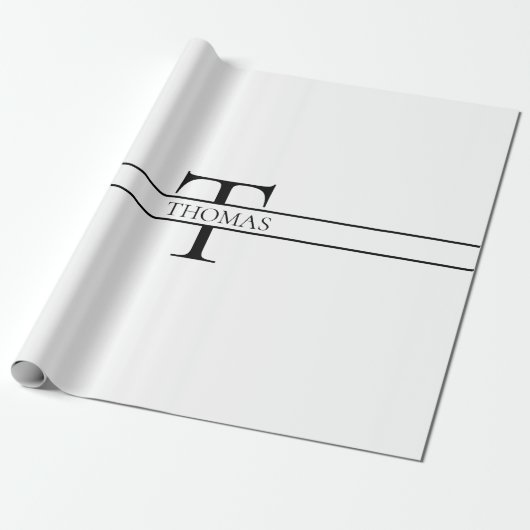 Eleganter Personalisierter Mit Monogramm Individue Geschenkpapier (Ungerollt)
